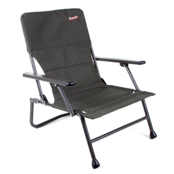Traxis - Basic Chair With Armrest  | Stoel met Armleuning | Visstoel | 60 x 58 x 70 | Groen | Karperstoel