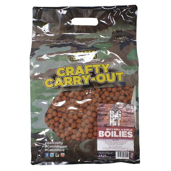 Crafty Catcher Carry Out Big Hit | Spicy Krill & Garlic | Boilie | 20mm | 5kg