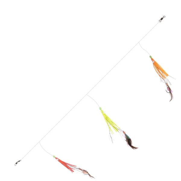 Eurocatch Fishing Sea Rig | Octopus | Orange/Pink/Yellow | Haakmaat 1/0 | 3 Stuks