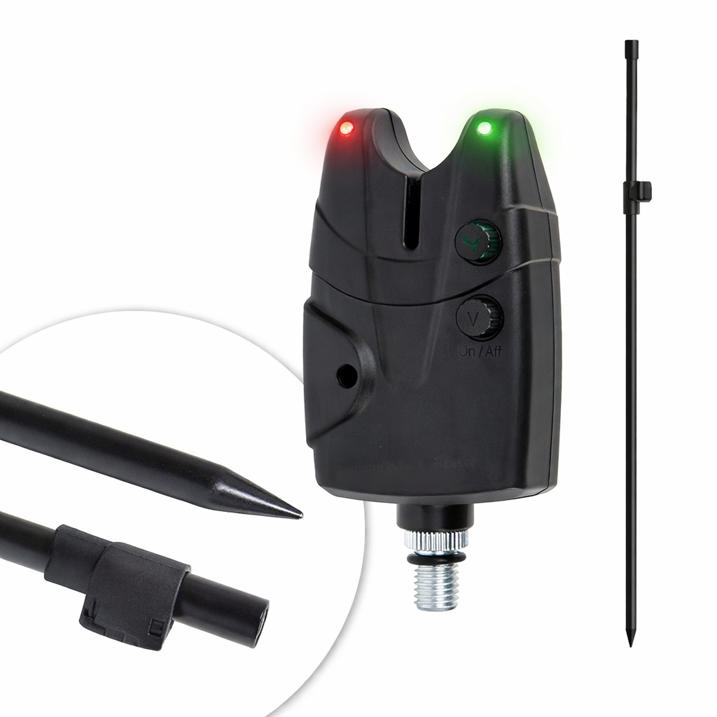 Eurocatch Bite Alarm Bankstick set 1 Canne simple - Pêche de la carpe - Alarme de touche - Support canne