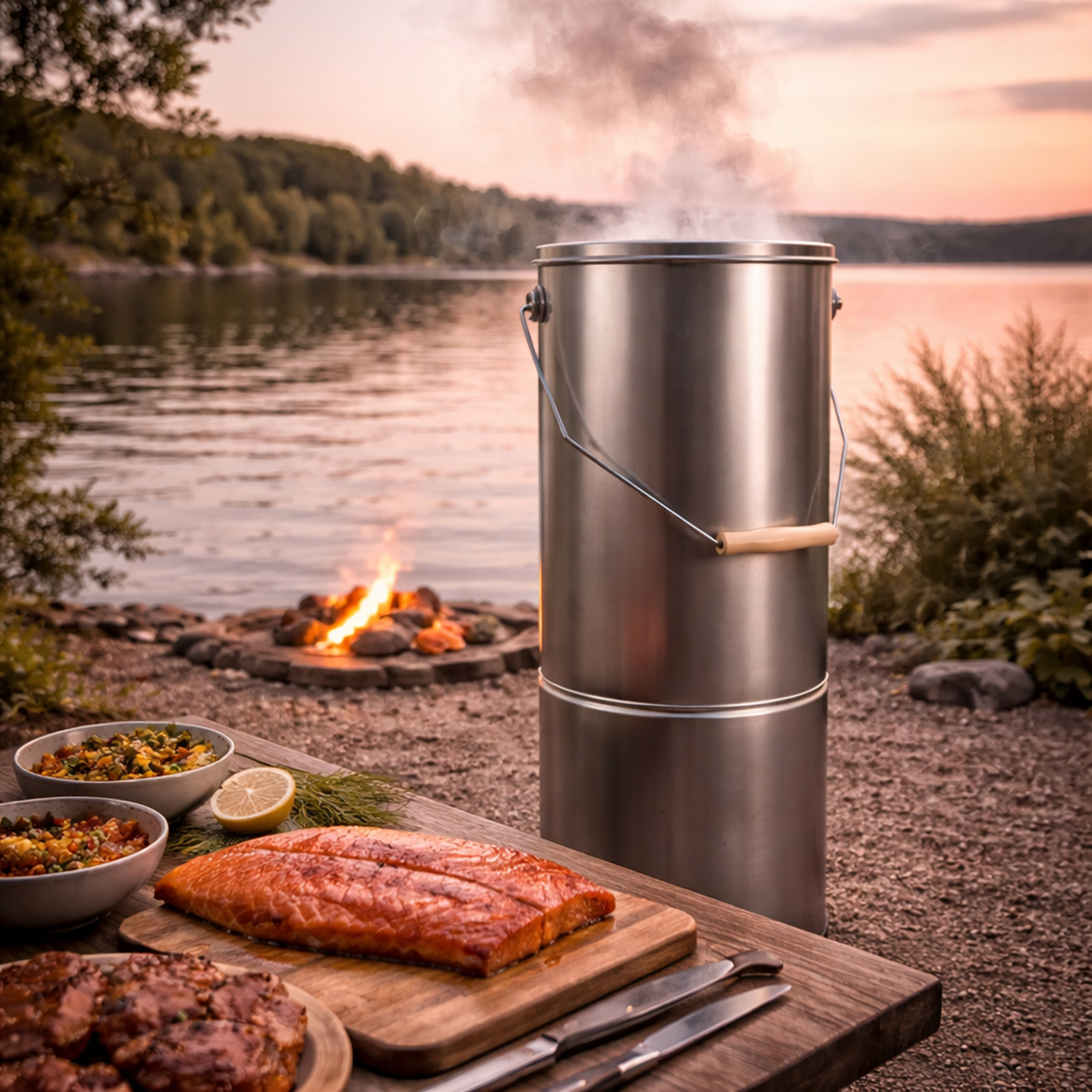 Eurocatch Rookoven Telescopisch Rond  – Complete Rookset voor Vis & Vlees