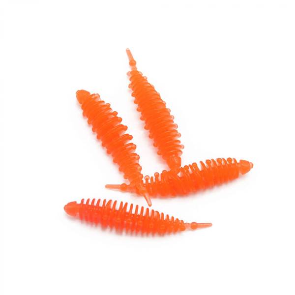 Troutlook Shaky Worms 6.0cm | Neon Orange