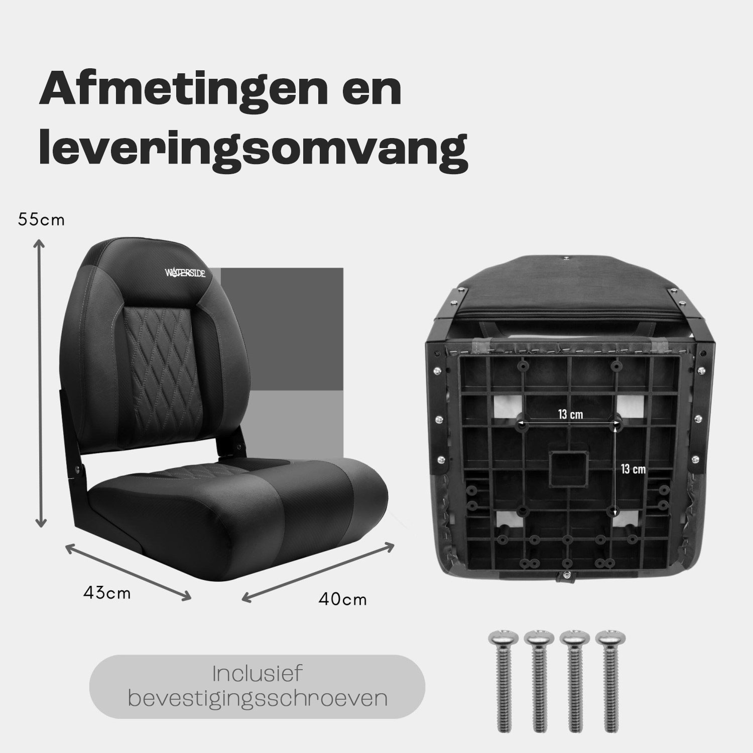 Waterside - Luxus High Back - Bootstoel - Secret - Dark Series