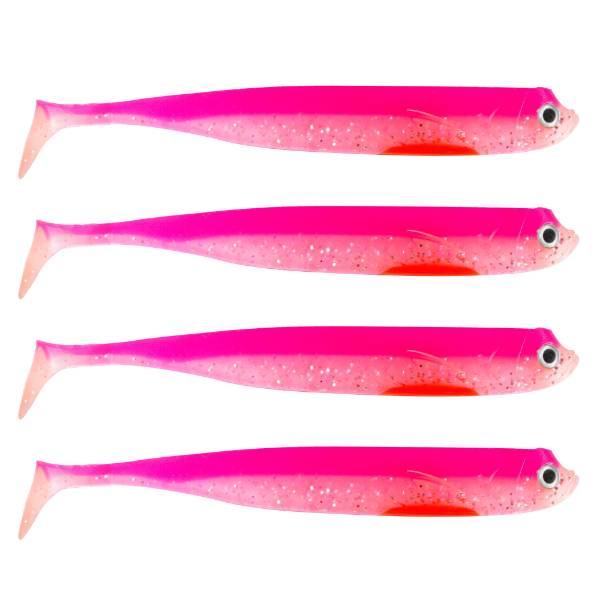 Eurocatch Fishing Zander Gummifisch | Shad | UV Pink | 15cm | 4st