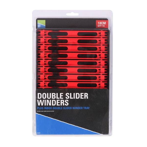 Preston Double Slider Wickler in einem Tablett | 18cm | Rigging-Bretter