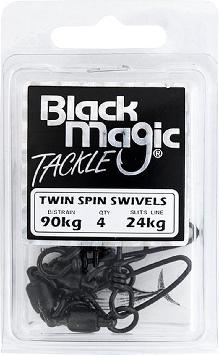 Black Magic Twin Spin Ball Bearing Swivels 90kg