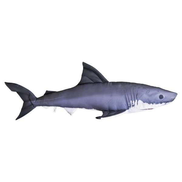 Gaby Great White Shark Kussen - Witte Haai - 120cm Lang - Cadeau Tip 