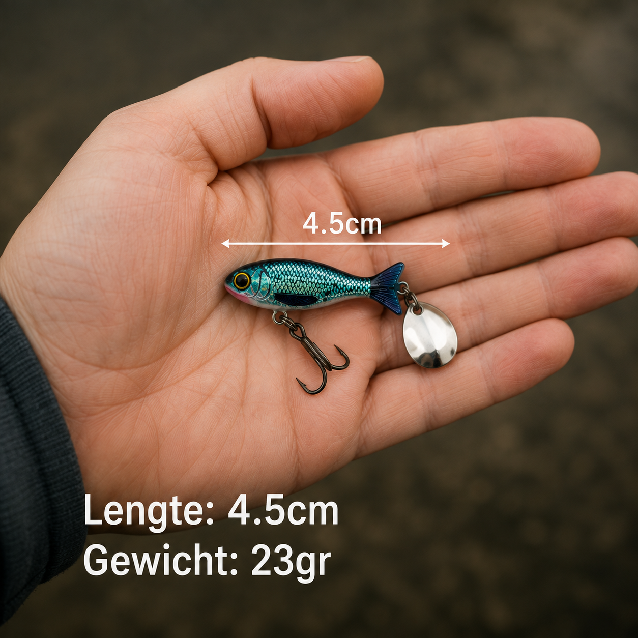 Fish-Xpro LifeMetal Tail Spinner set - 4,5cm - 23g - Set 5pcs - incl Tackle Box