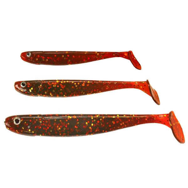 Eurocatch Fishing Jig n Swim Shad | UV Motoroil Glitter | 7.5cm | 9 Stuks