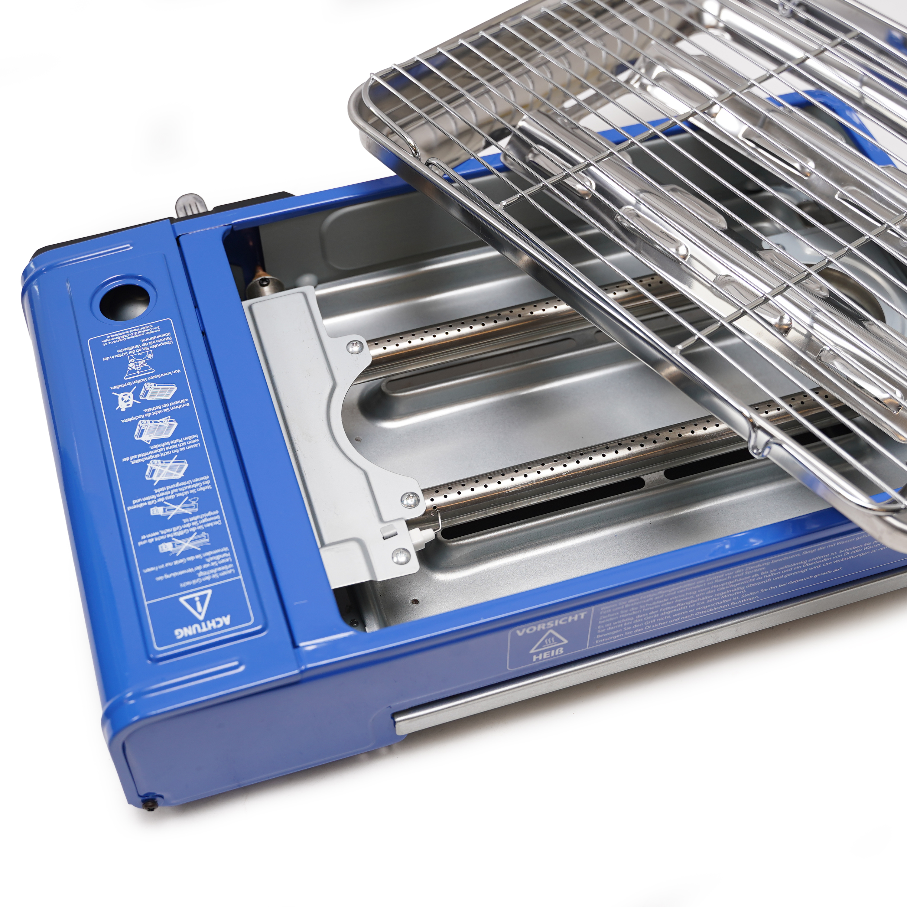 Eurocatch Butaangas Camping Grill Evergrill - Gas Barbecue - Camping Kooktoestel - Tafelgrill - Tafelbarbecue - Incl. 4 Gasbussen