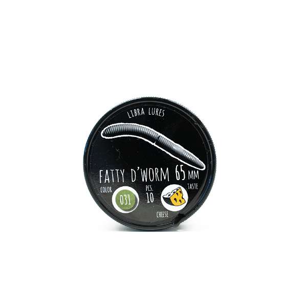 Libra Lures Fatty D'Worm | Olive | 6.5cm | 10 Stuks