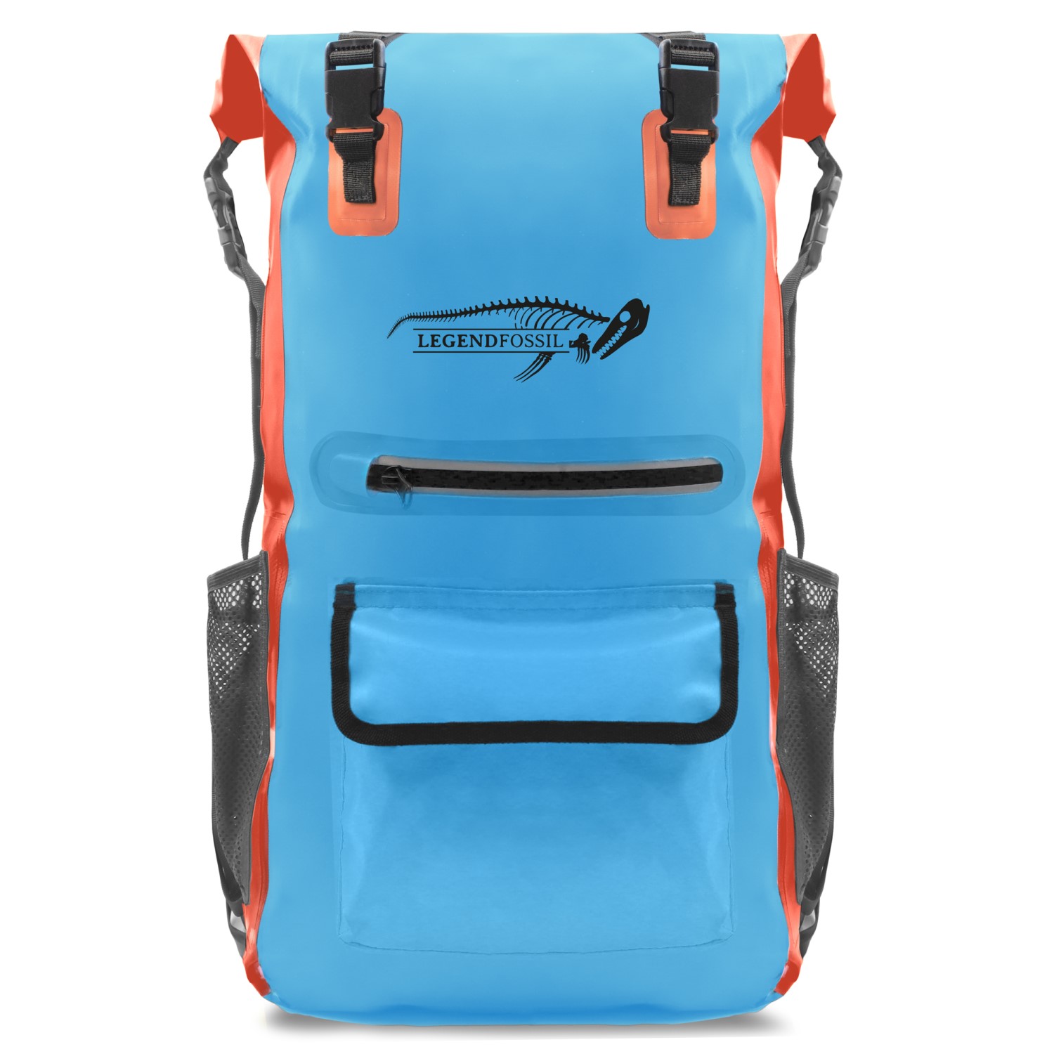 Legendfossil - Tarpaulin Rucksack Traveller - Bleu-Orange - 30L - Waterdicht - Rugzak - Backpack - Blauw - Oranje