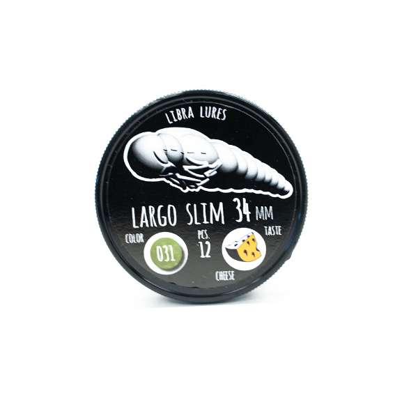 Libra Lures Largo Slim Larve | Olive | 3.4cm | 12 Stuks