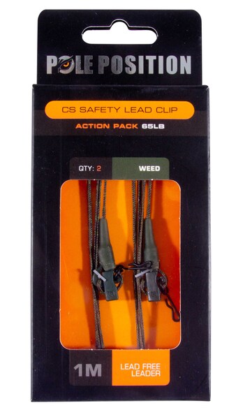 Pole Position Leadclip Set + Leader 65Lb Weed