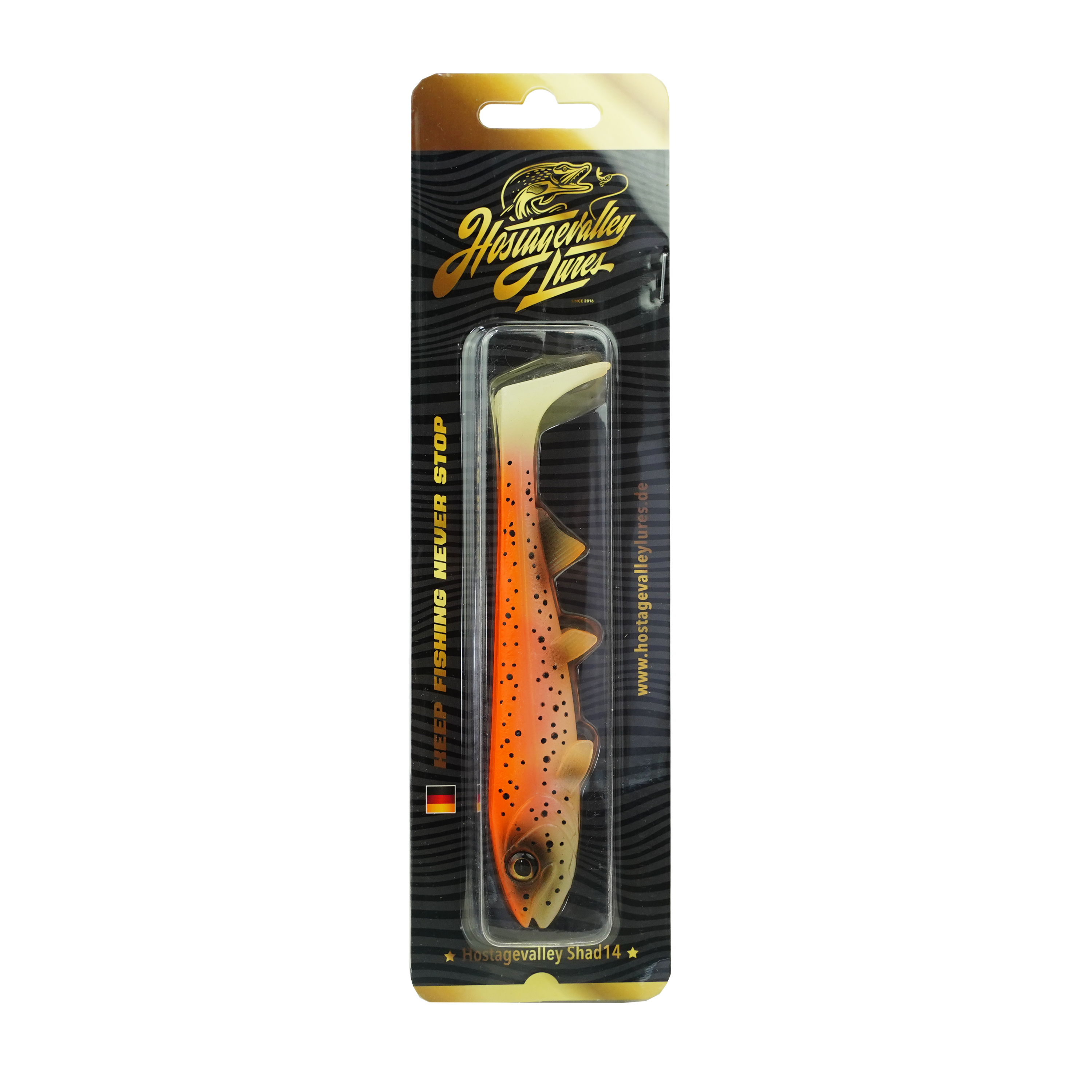 Hostagevalley Shad - Goldforelle - 22cm