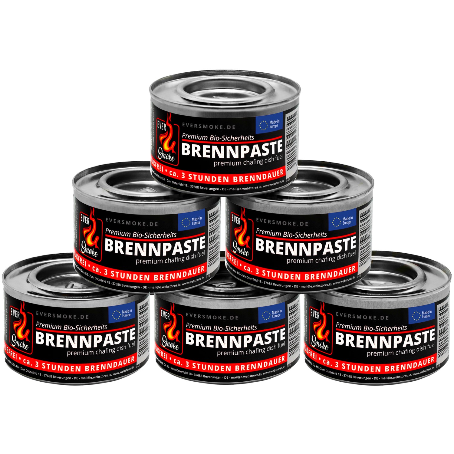 Eurocatch brandpasta – 3 uur warmte, geurloos en roetvrij 6 stuks