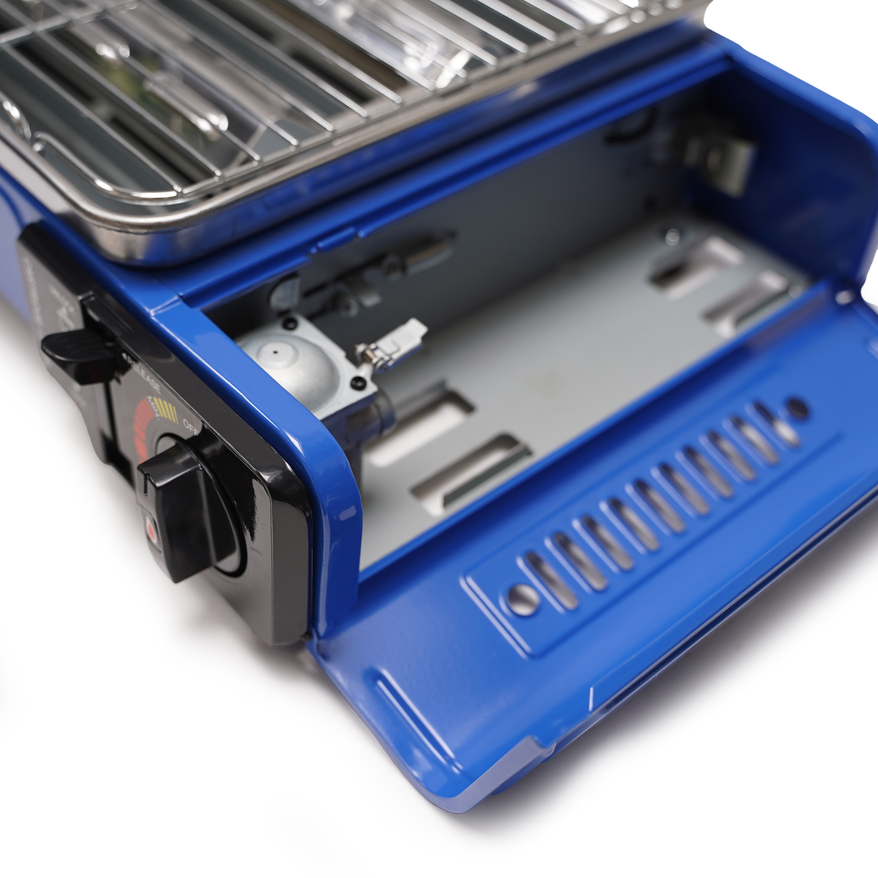 Eurocatch Butaangas Camping Grill Evergrill - Gas Barbecue - Camping Kooktoestel - Tafelgrill - Tafelbarbecue - Incl. 4 Gasbussen