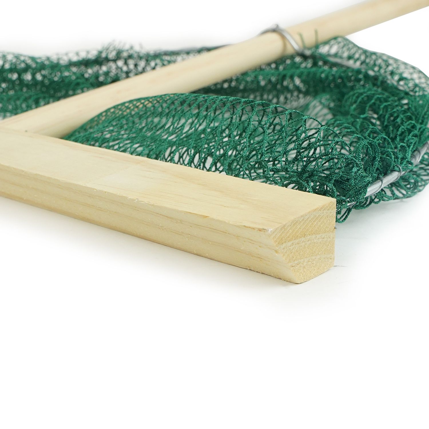 Eurocatch Filet à Crevettes XL 40 Cm - Manche Bois 130 Cm - Filet De Pêche Pour Crevettes, Crabes Et Poissons